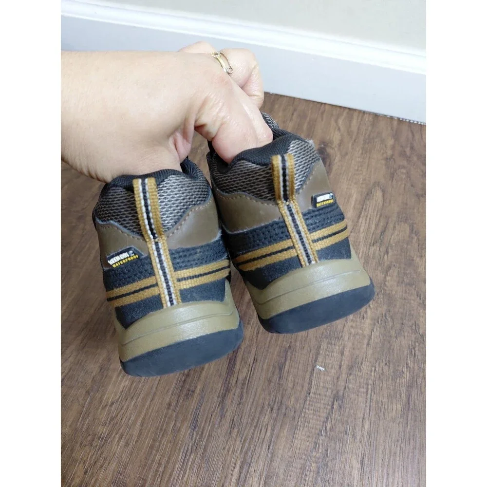 Keen Targhee Accents Boys Bungee Boots Shoes Size 8 Brown Black Leather